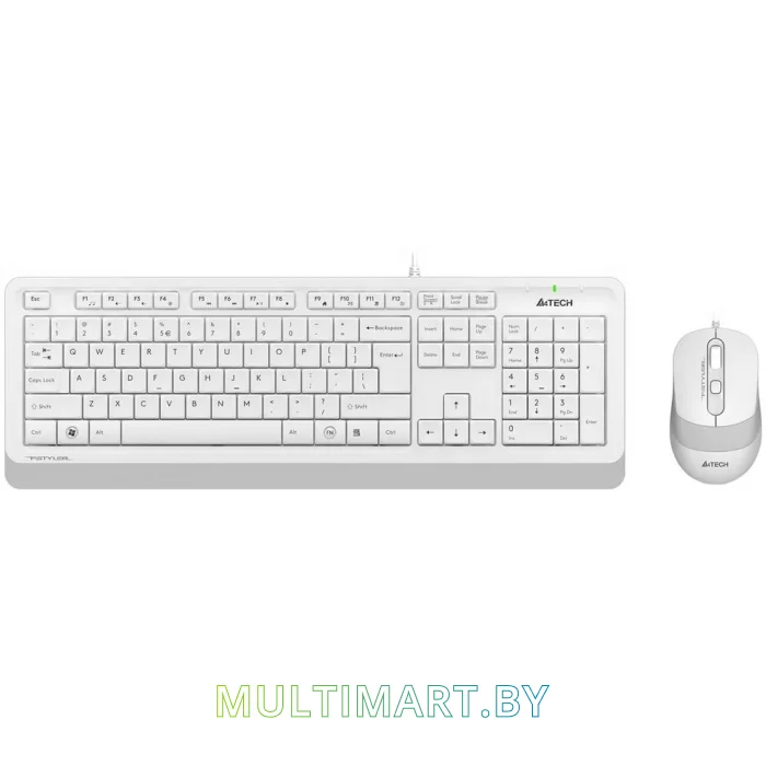 Комплект клавиатура + мышь A4Tech Fstyler F1010 (белый/серый)